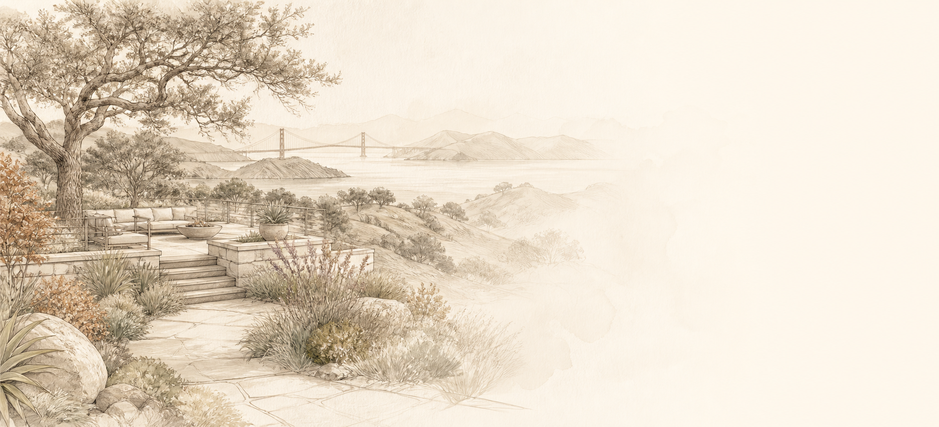 Bay Area Garden Sketch - Design Planning